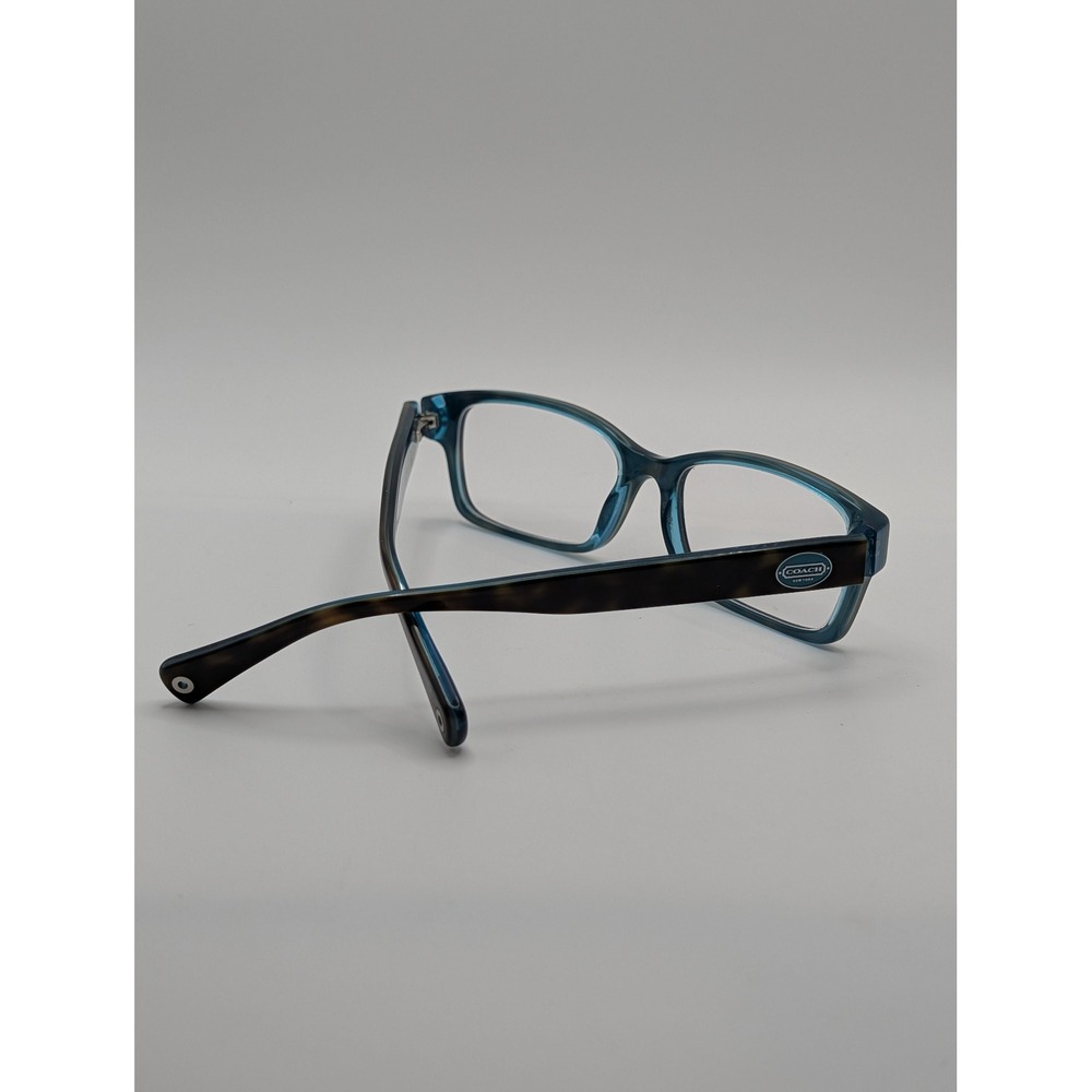 Coach HC6040 Brooklyn Eyeglasses Dark Tortoise Teal Rectangular Frames 50-16-135